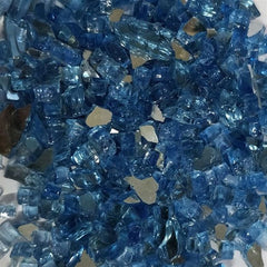 sky blue fire pit glass stone