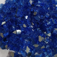dark blue fire pit glass stone