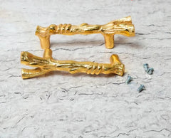 TREE TRUNK METAL TRAY HANDLE