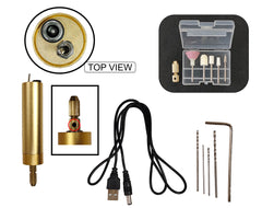 Mini Electric Drill for Resin Craft, Stepless Adjustable Electric Drill Kit with Controller, Mini Electric Drill for Carving, Drilling, Sanding, Polishing, Jewelry Making
