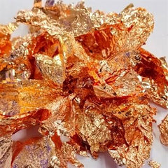 resin flakes gold and silver and rose gold