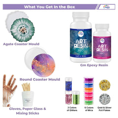 Resin Art Coaster Making Kit – Create Your Own Unique Coasters