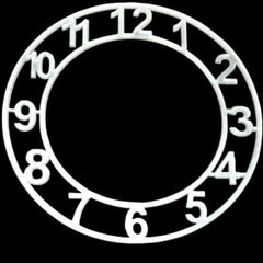 acrylic silver number ring