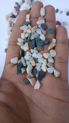 NATURL PEBUELS / OCEAN MIX STONE FOR RESIN OCEAN THEME