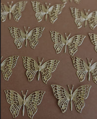 METAL GOLD   BUTTERFLY   PACK OF 10PC