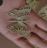 METAL GOLD BUTTERFLY PACK OF 10PC