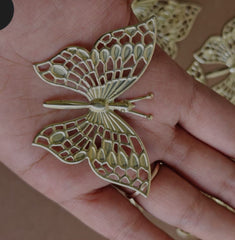METAL GOLD   BUTTERFLY   PACK OF 10PC