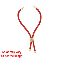 Colour Rope Bracelet with Gold Accents and Centerpiece