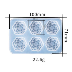 6 Cavity 3D Flower Mould