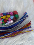 PIPE CLEANER WITH POM POM RENDOM COLOUR