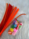 PIPE CLEANER WITH POM POM RENDOM COLOUR