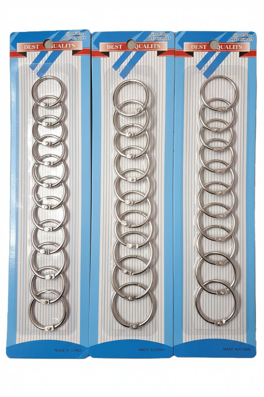 DAIRY RING AND KEY RING SILVER 19MM/25MM/32MM