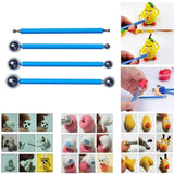 4 Pcs Modeling Ball Tools, 8 Ball Stainless Steel Dotting Modeling Tools Clay Ceramics Pottery Carving Tool Embossing Sculpting Set