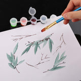 Empty Paint Pots Strips Mini Clear Storage Containers Painting Arts Crafts Supplies for Classrooms Schools Paintings Art Festivals, 12 Strips (3ml/ 0.1 oz)