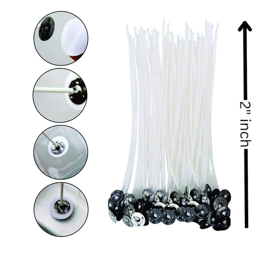 2" INCH WHITE COATED CANDLE WICK