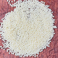 Cream Color 3mm Pearl Beads (Pack Of 50 gms) small size