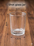 CANDLE SHOT GLASS JAR PACK 10PC
