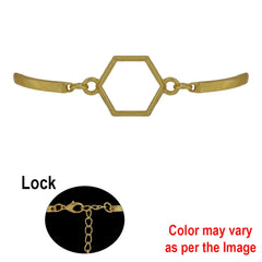 1Pc Hexagon Bracelet Bezels for rakhi and  bracelet  ( bz271