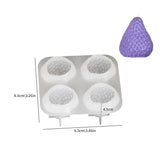 SM1376 4 CAVITY BIG STRAWBERRY CANDLE MOLD