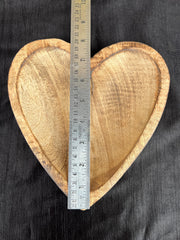 LARGE  HEART  WOODEN BOWL