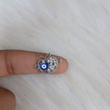 silver evil eye charm for rakhi and bracelet