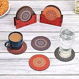 4 Inch Round Shape Coaster HOLDER SET (6 Pcs)