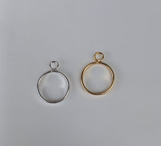 SMALL ROUND PENDANT AND EARING BEZEL