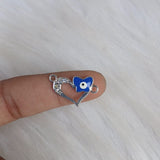 silver evil eye charm for rakhi and bracelet