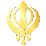 KHANDA SHAHIB GOLDEN ACRYLIC CUT OUT (PACK OF 2 PC)