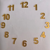 3D Glossy Numeric Letters for Clock | Acrylic Number for Resin Clock | DIY Numbers for Wall Clock (pack of 1) (colour - Golden)