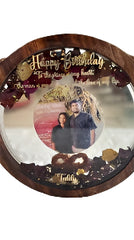 ROUND TEAK WOOD FRAME SET OF 3PC