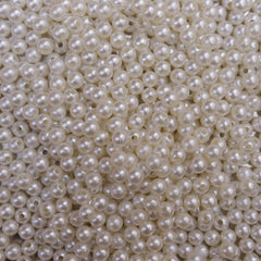 white pearl beads  6mm  pack of  50gm (size  medium )
