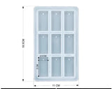9 cavity rectangle key chain mould