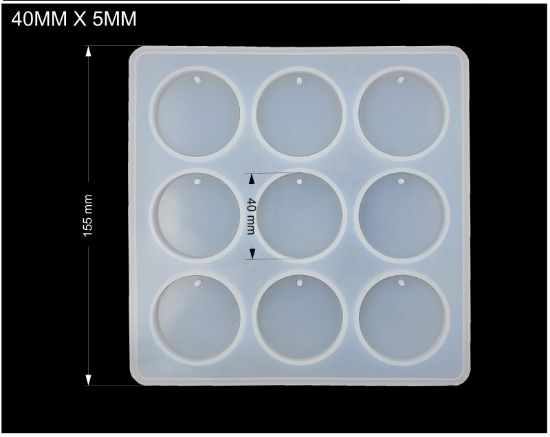 9 cavity  round  key chain mould