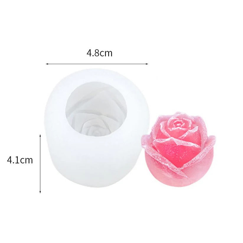 3D Rose Flower Candle Handmade Mould (hm0074)