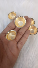PREMIUM METAL GOLD KATORI ANTITARNISH  FOR RESIN PLATTER  PACK  OF 5PC