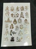 A5 Mix god idol embossed sticker sheet
