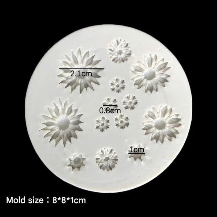 13 Cavity 3D Flower Handmade Mould(hm0092