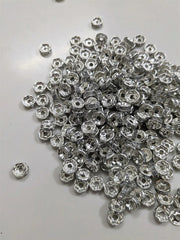 rakhi silver  spacer  beads  pack of 100pc