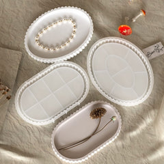 Striped-Edge oval Tray Mold (RM-0295)