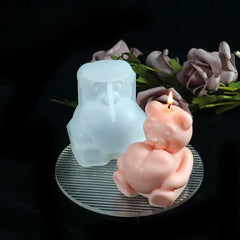 Sitting Bear With Heart Candle Mould(sm0501