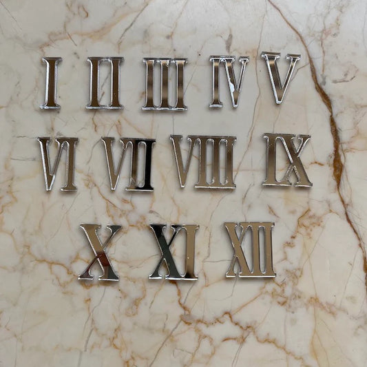 SILVER ACRYLIC ROMAN   1 TO  12