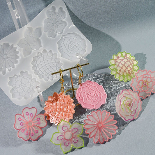 SM0888 FLOWERAL  KEY  CHAIN MOULD/MOLD