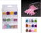 hollow star sequence set of 12 diffrent colours