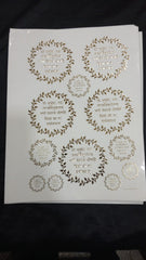 A4 SIZE GAYATRI  MANTRA GOLD EMBOOSED SHEET ( NON PEAL OFF )