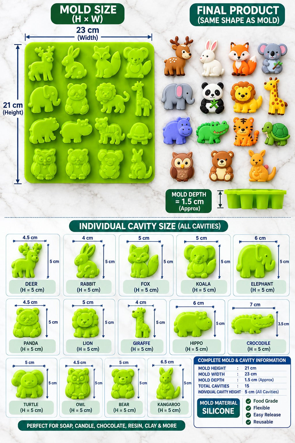 ANIMAL  MOLD FOR  DIY  KIT