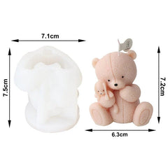 Cute Teddy Bear Candle Handmade Mould (HM0062)