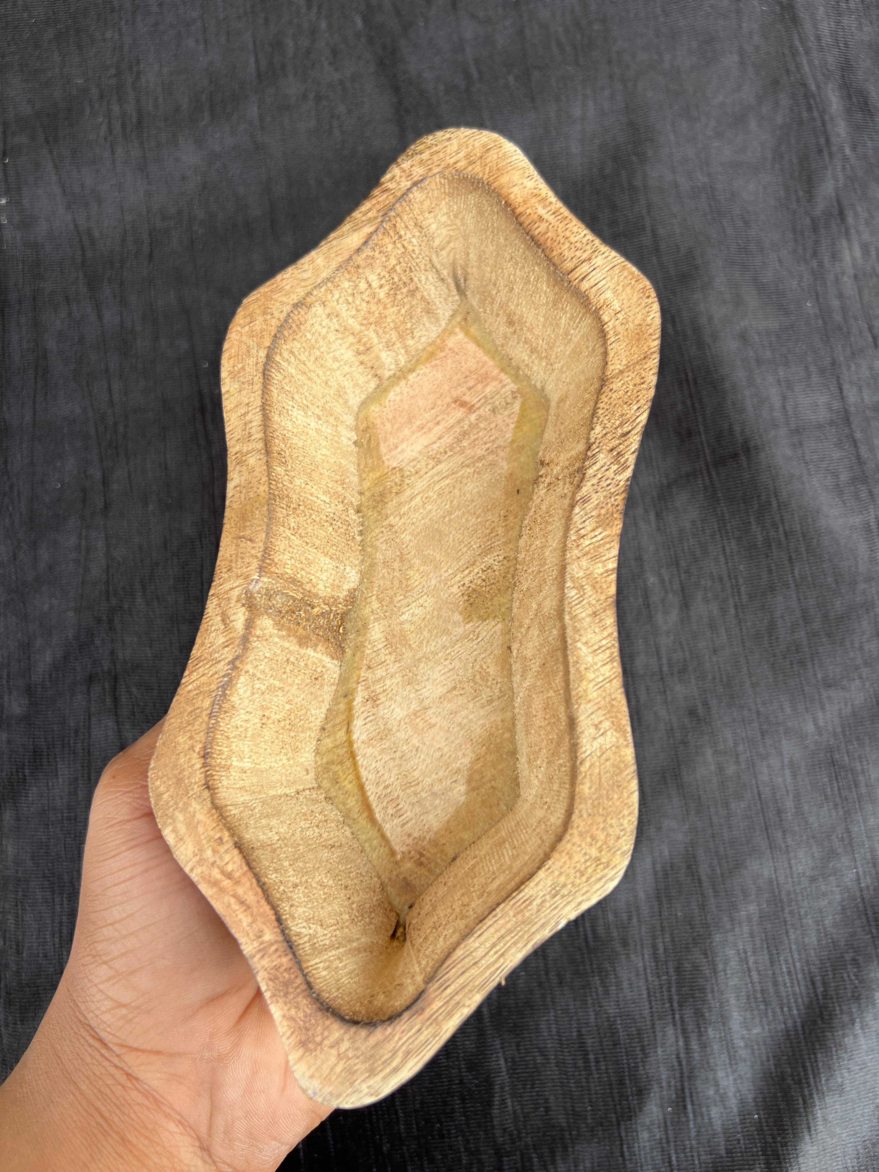 WOODEN  STAR  BOWL FOR CANDLE  MAKING    (8X4 INCHES
