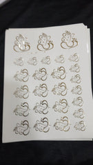A4 SIZE GANESHA GOLD EMBOOSED SHEET ( NON PEAL OFF )