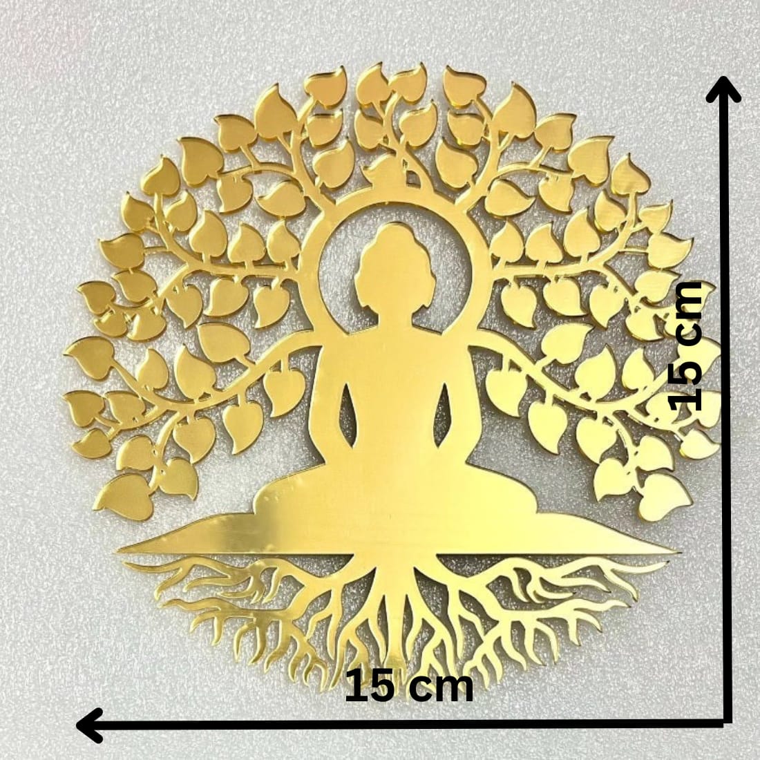 GOD TREE  GOLDEN ACRYLIC CUT OUT PACK OF 1 PC